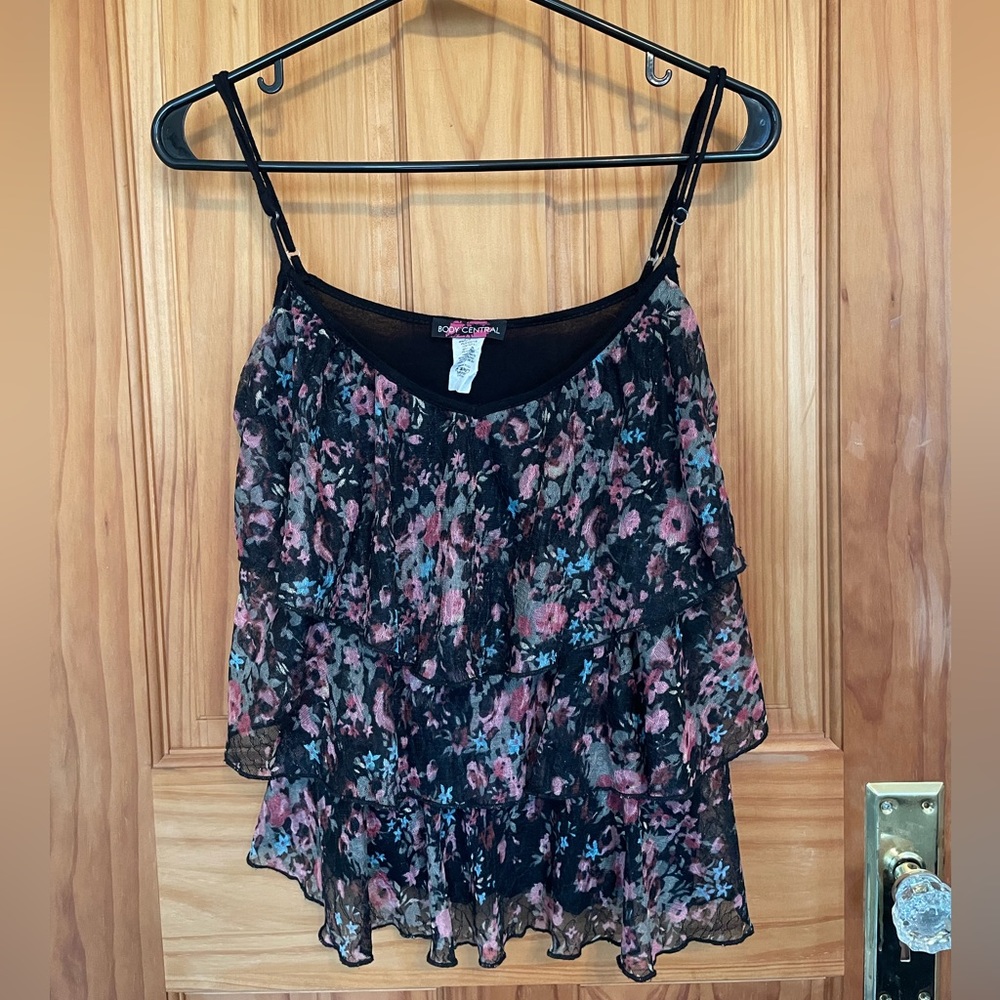 Ruffled Floral Top